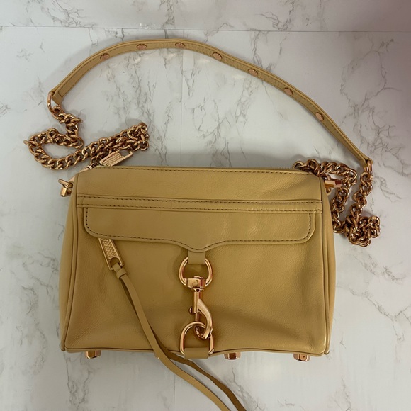 Rebecca Minkoff Handbags - Rebecca Minkoff Tan Mini MAC with Rose gold Hardware